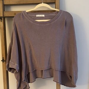 Free People Mauve Oversized Sweatshirt